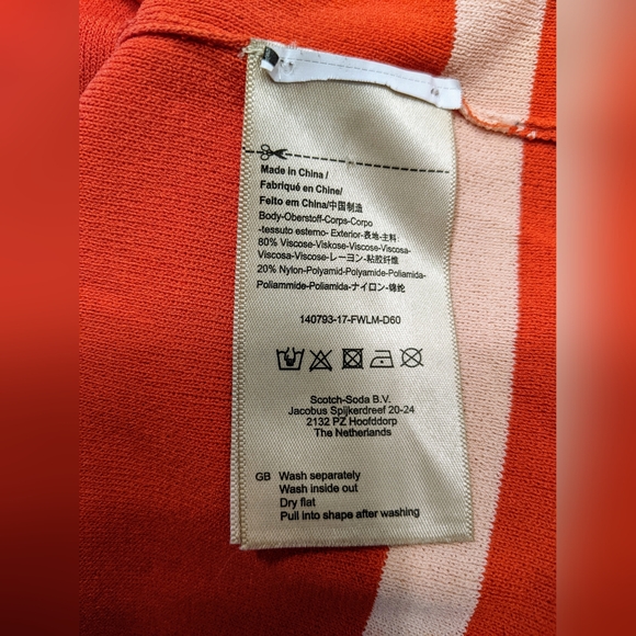 Scotch & Soda 77 Red Pullover Size L Long Sleeves - Picture 7 of 7